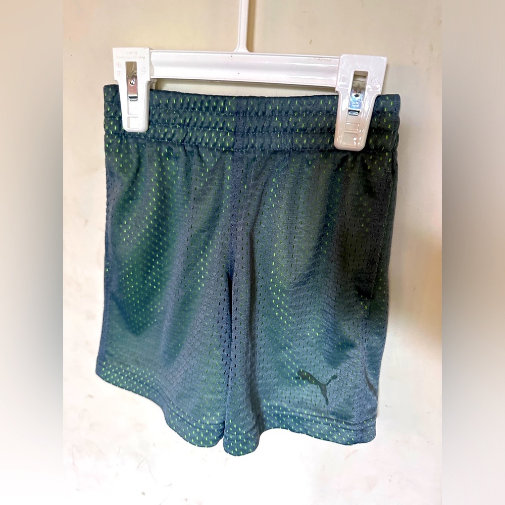 Puma Sports Lifestyle mesh shorts. Green. 4T size. Great condition.